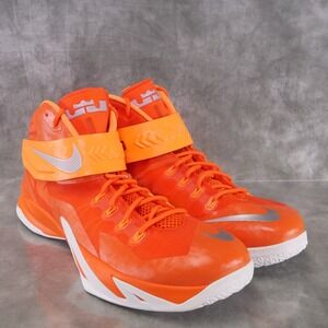 Nike LEBRON 653648 808 ZOOM SOLDIER VIII CLEMSON TIGER ORANGE Men 17.5 new 60912